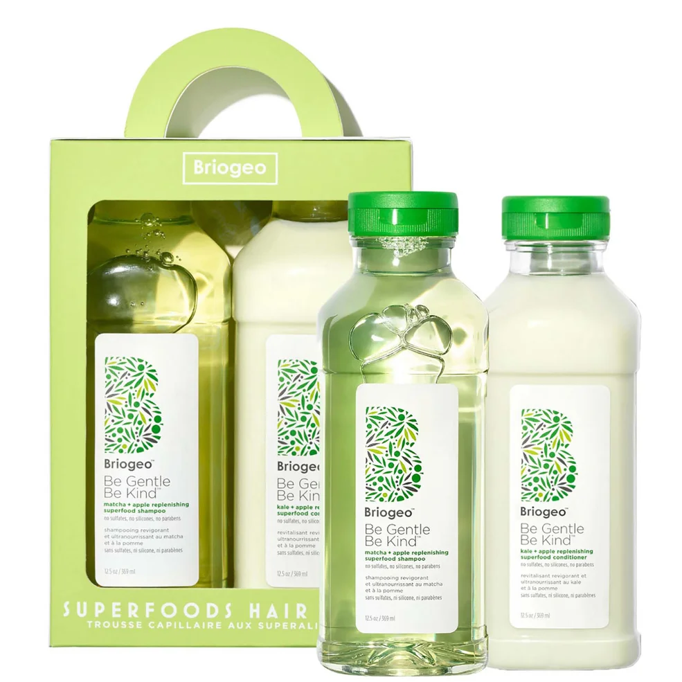 Briogeo Superfoods Apple Matcha and Kale Replenishing Shampoo and Conditioner Set Immagine 1