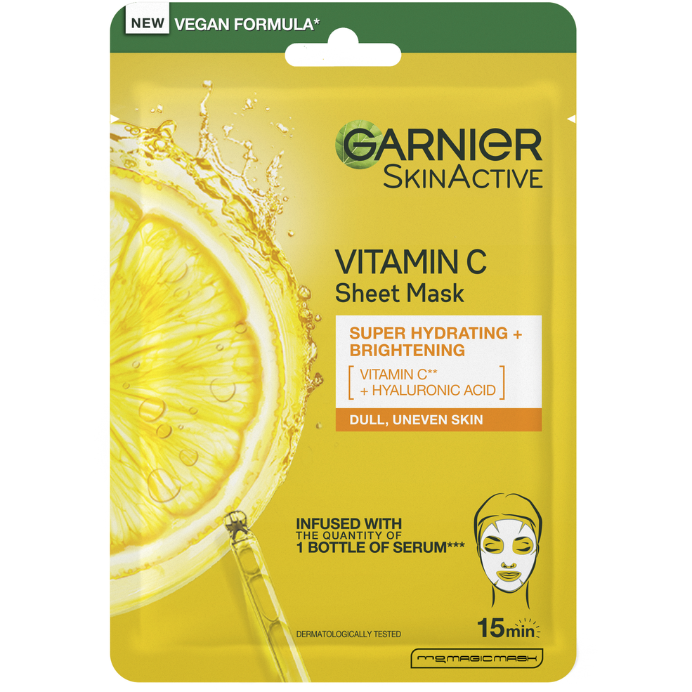 Garnier SkinActive Moisture Bomb Vitamin C Sheet Mask 28g Immagine 1