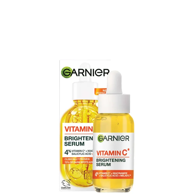 Garnier Siero Illuminante e Anti Macchie Scure con 3,5% Vitamina C, Niacinamide, Acido Salicilico 30 ml