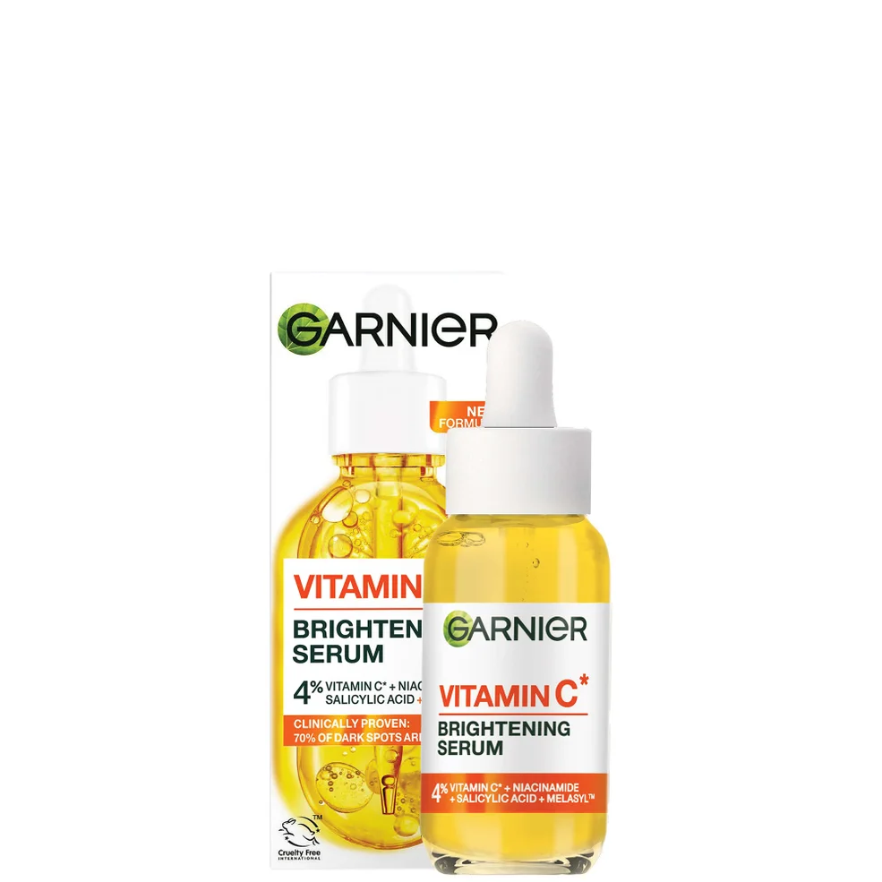 Garnier Siero Illuminante e Anti Macchie Scure con 3,5% Vitamina C, Niacinamide, Acido Salicilico 30 ml Immagine 1
