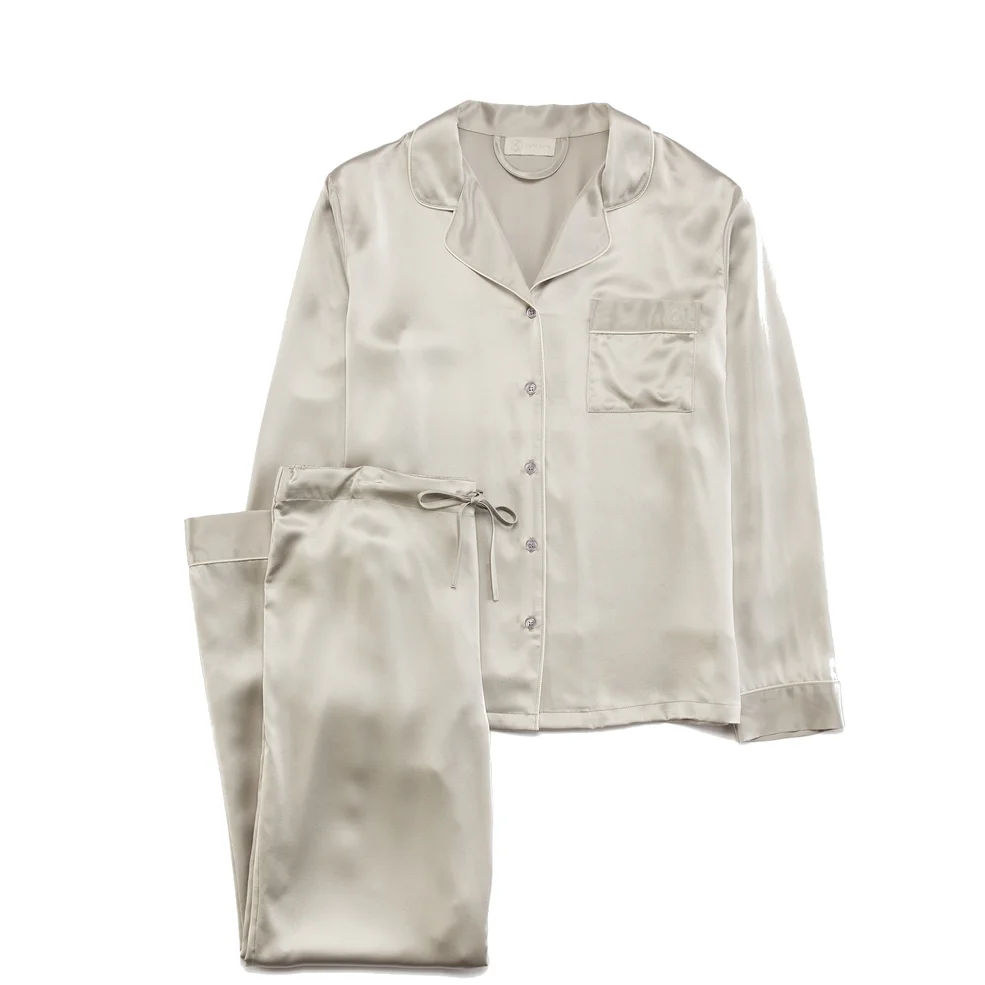 ESPA Home Silk Pyjamas - Moonlight Grey - L Immagine 1