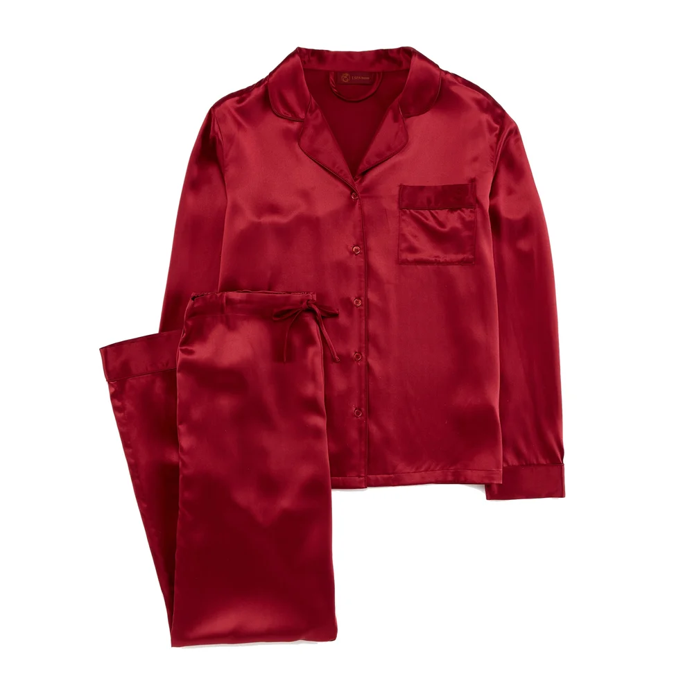ESPA Silk Pyjamas - Claret Rose - M Immagine 1