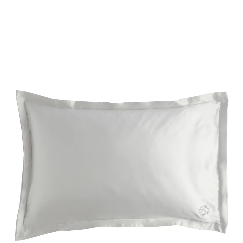 ESPA Home Oxford Edge Silk Pillowcase - Moonlight Grey Immagine 1
