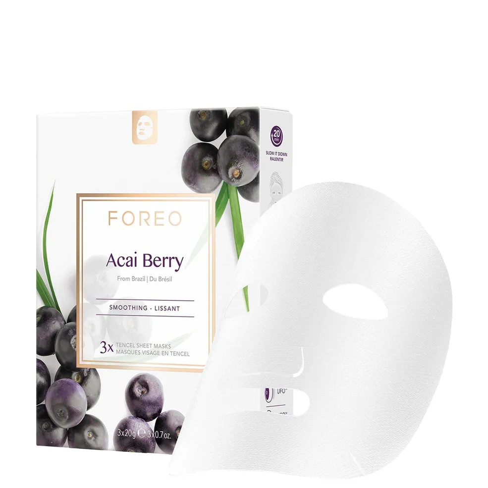 FOREO Acai Berry Firming Maschera Viso in Tessuto (3 pezzi) Immagine 1