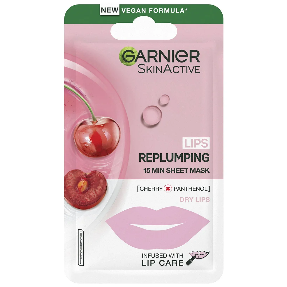Garnier SkinActive Moisture Bomb Cherry maschera labbra 5 g Immagine 1