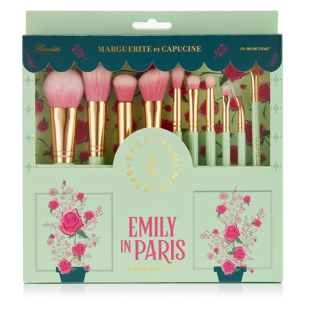 Spectrum Collections Emily in Paris La Vie En Rose 10 Piece Brush Set Immagine 1