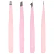Brushworks HD Set di 4 pinzette per Sopracciglia - Rosa