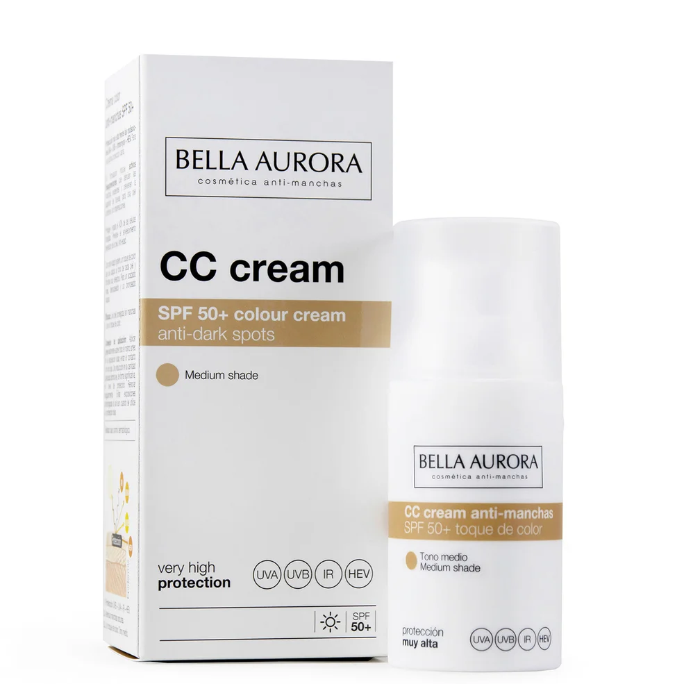 Bella Aurora Anti-Dark Spots CC Cream SPF50+ Medium Shade 30ml Immagine 1