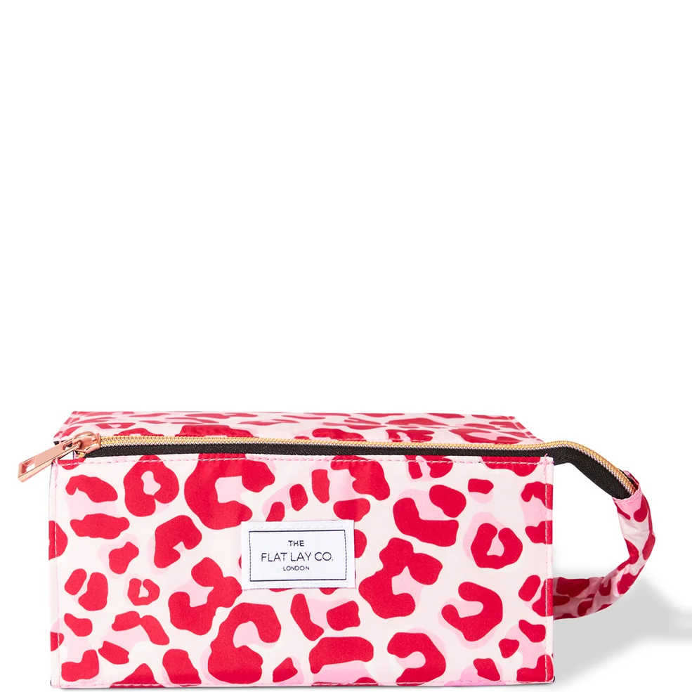 The Flat Lay Co. Open Flat Box Bag - Pink Leopard Immagine 1