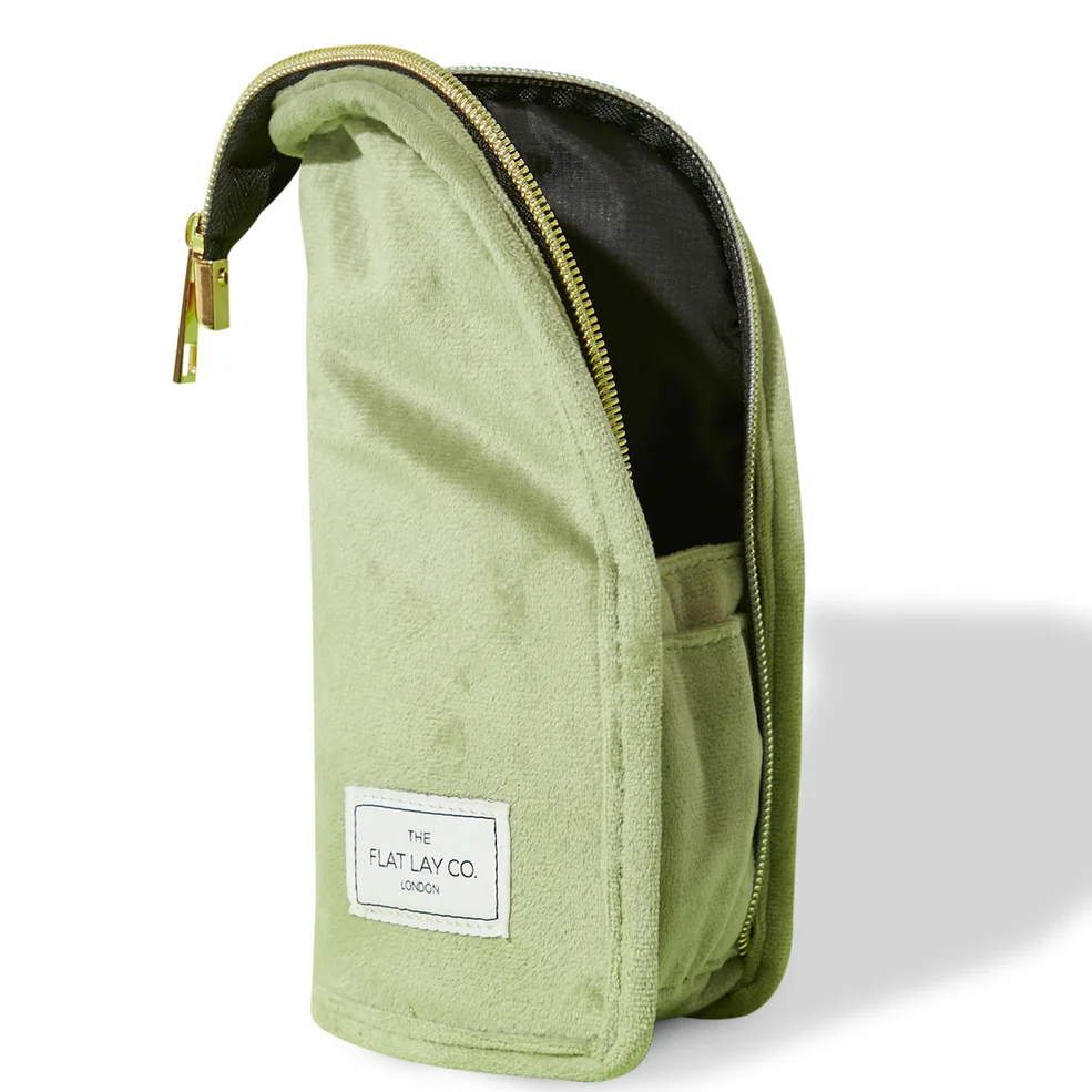 The Flat Lay Co. Standing Brush Case - Green Velvet Immagine 1