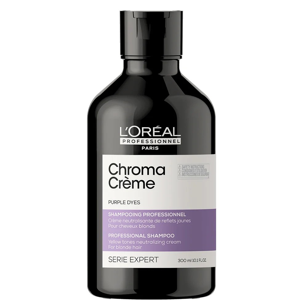 L'Oréal Professionnel Paris Chroma Crème Yellow-Tones shampoo cremoso neutralizzante - capelli da biondi a biondo platino 300 ml Immagine 1