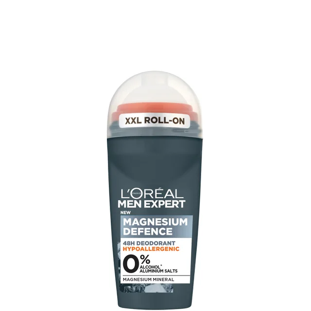 L'Oréal Paris Men Expert Magnesium Defence Deodorante Roll On Ipoallergenico con Protezione 48H 50 ml