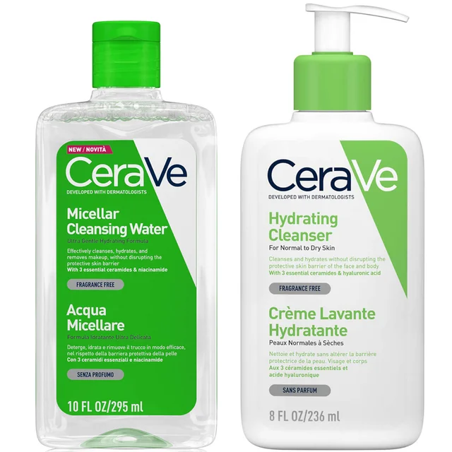 CeraVe Hydrating Double Detergente Duo
