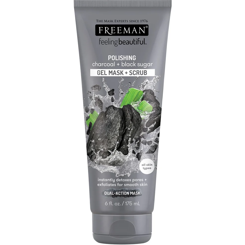 Freeman Beauty Polishing Charcoal and Black Sugar Facial Gel Mask Set Immagine 1