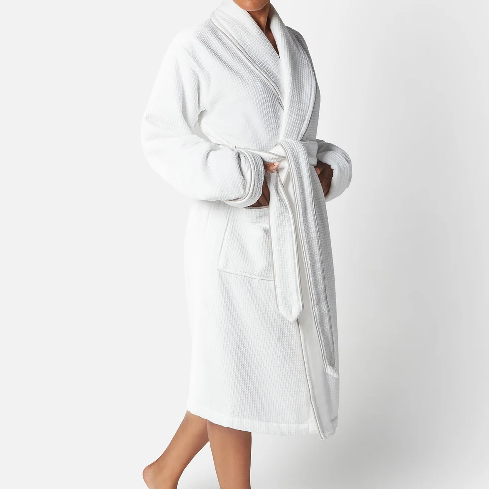ESPA Home Waffle Bath Robe - White - S/M Immagine 1