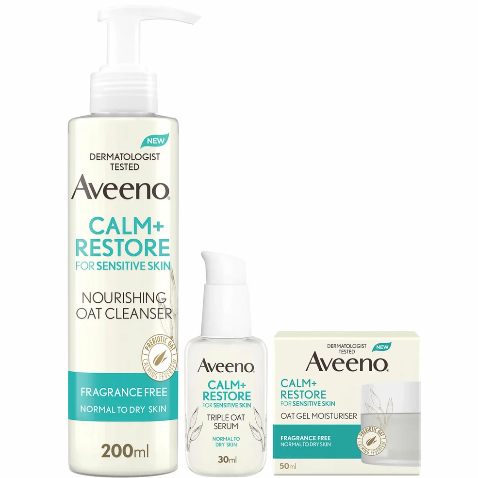 Aveeno Face 3-Step Routine Bundle for Sensitive Skin Immagine 1
