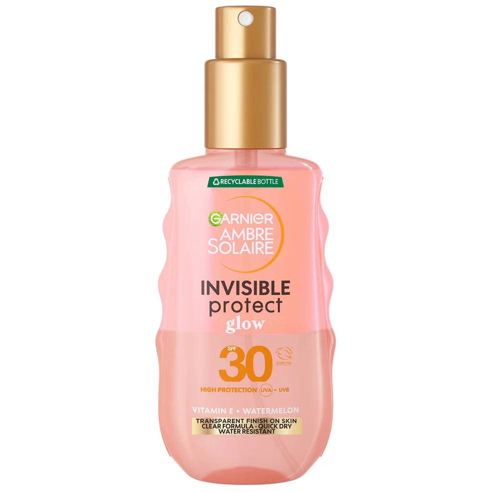 Garnier Ambre Solaire Invisible Protect Glow Transparent SPF30 Sun Cream Spray - Watermelon 150ml Immagine 1