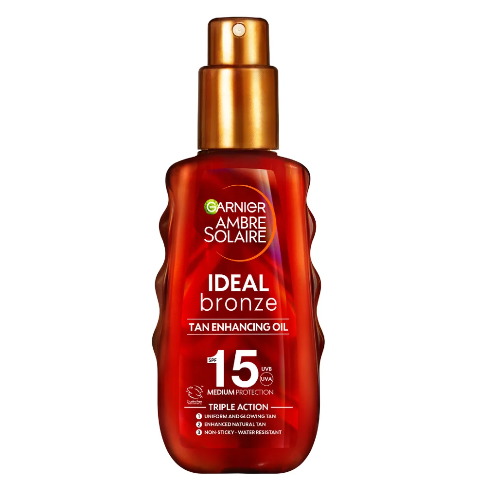 Garnier Ambre Solaire Ideal Bronze Olio Spray Protezione Solare con Acceleratore di Abbronzatura SPF 15 150 ml Immagine 1