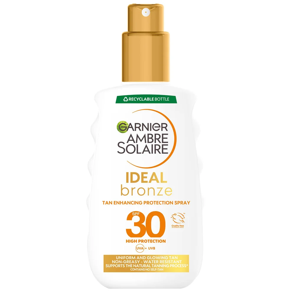 Garnier Ambre Solaire Ideal Bronze Protective SPF30 Sun Cream Spray 200ml Immagine 1