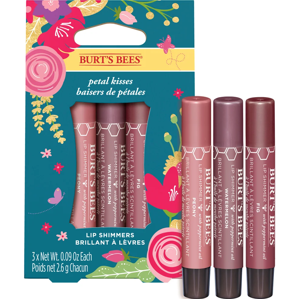 Burt's Bees Petal Kisses Lip Shimmer Gift Set Immagine 1