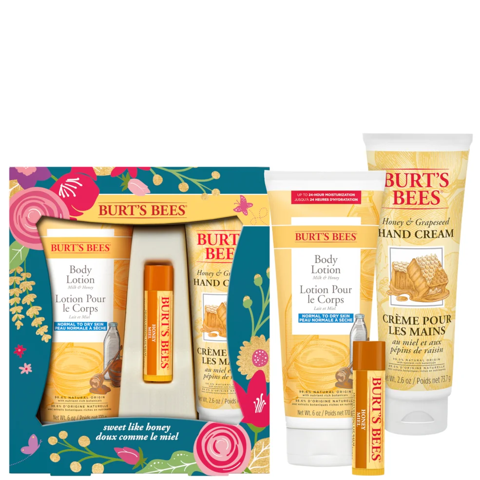 Burt's Bees Sweet Like Honey, Hand, Lip & Body Gift Set Immagine 1