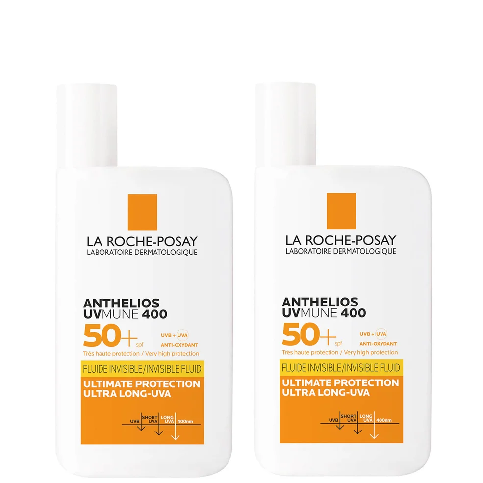 La Roche-Posay Anthelios UVMune 400 Invisible Fluid SPF50+ Crema Solare Duo Immagine 1