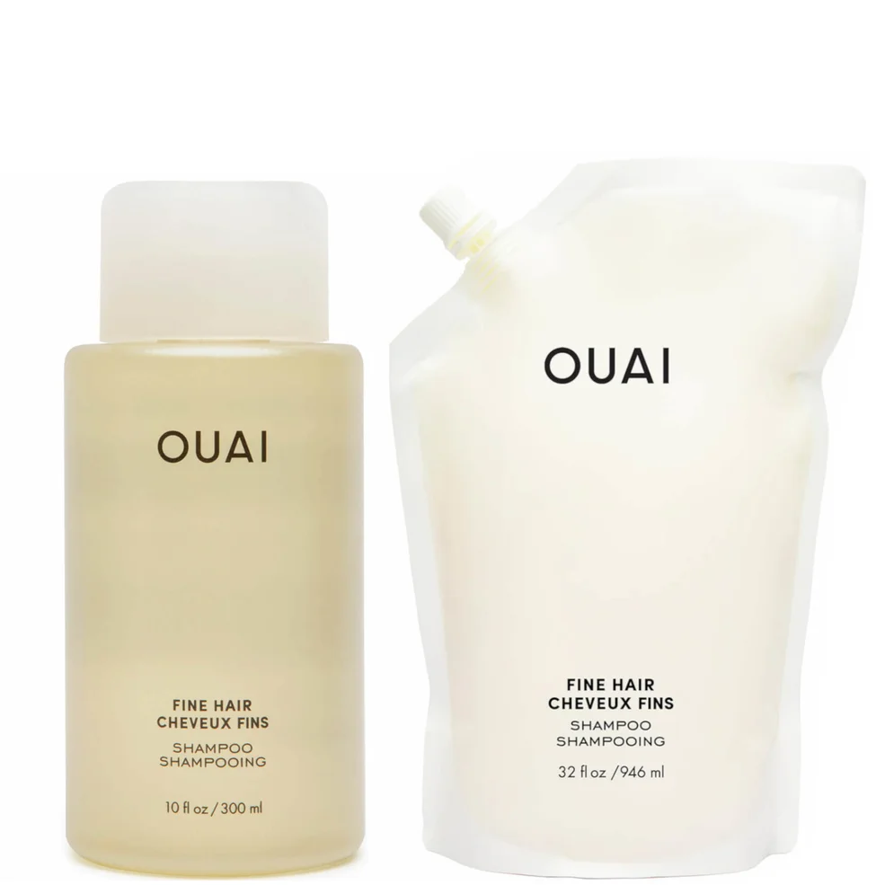 OUAI Fine Shampoo and Refill Bundle Immagine 1