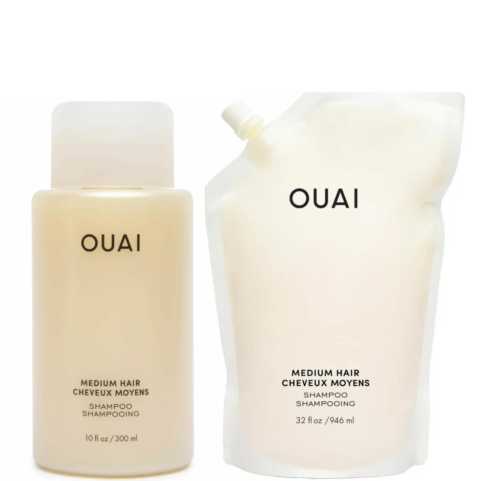OUAI Medium Shampoo and Refill Bundle Immagine 1