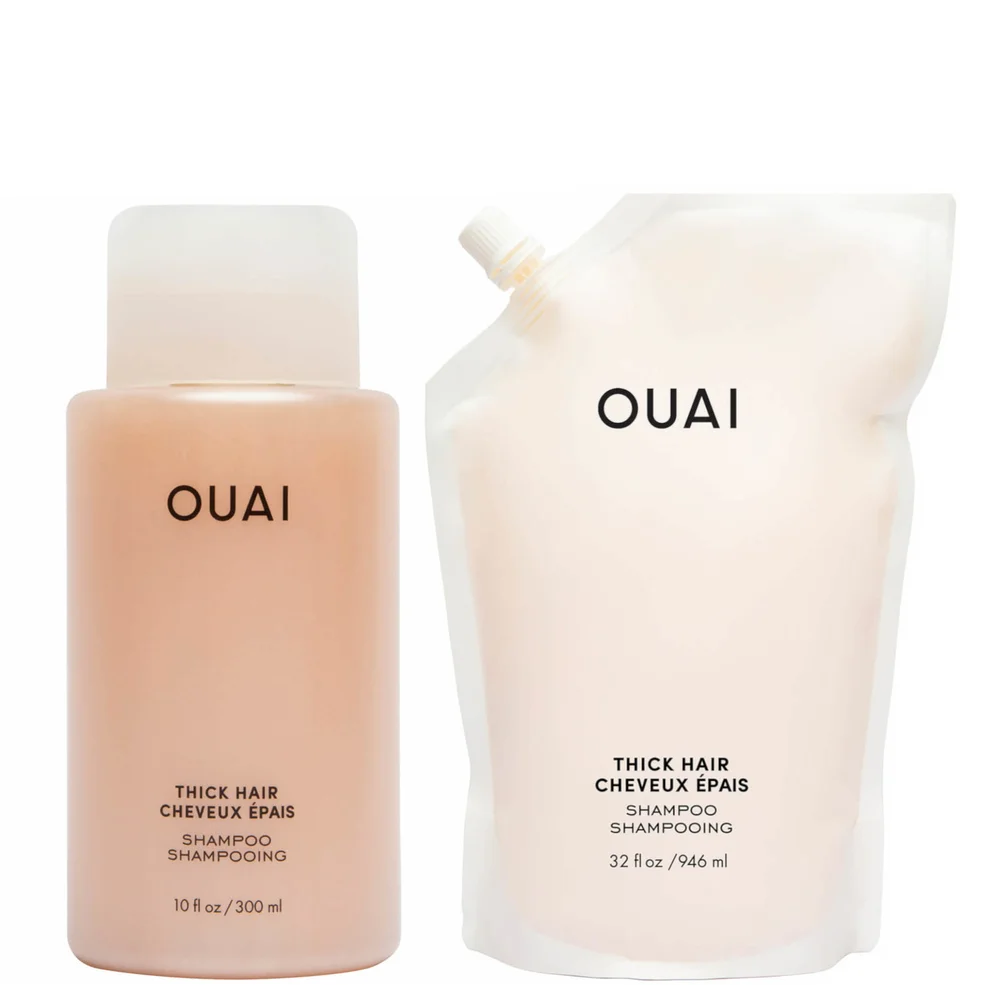 OUAI Thick Shampoo and Refill Bundle Immagine 1