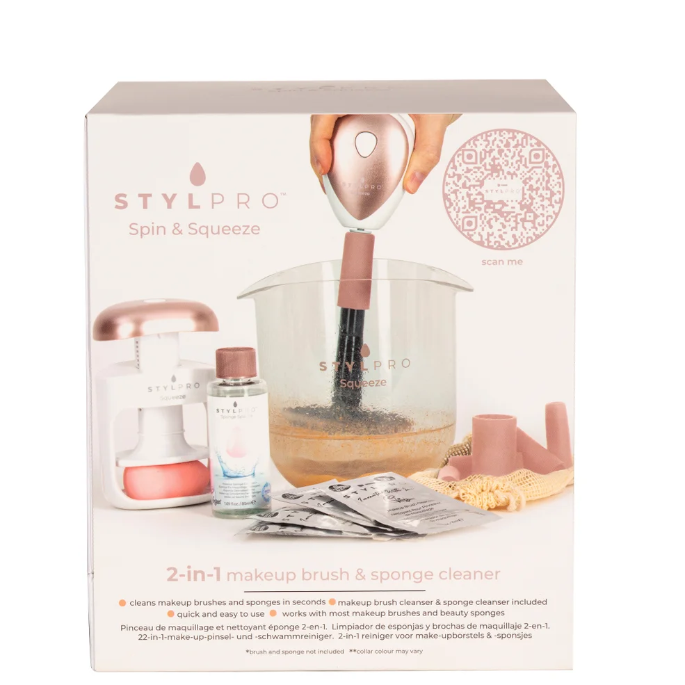StylPro Spin and Squeeze detergente per pennelli e spugnette make-up Immagine 1
