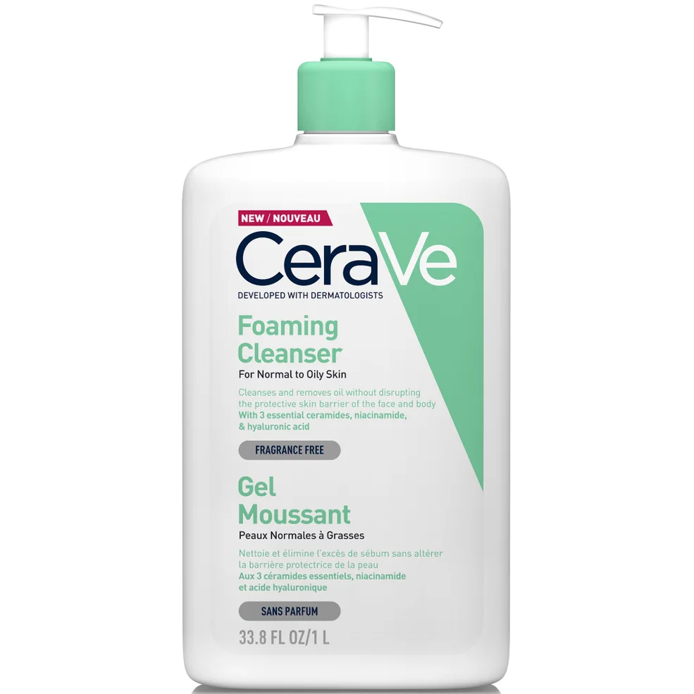 CeraVe Foaming Cleanser with Niacinamide for Normal to Oily Skin 1000ml Immagine 1