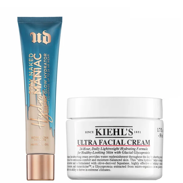 Urban Decay Hydromaniac Tinted Glow x Kiehl’s Ultra Facial set crema viso e fondotinta 50 ml (varie tonalità)