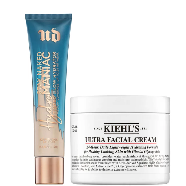 Urban Decay Hydromaniac Tinted Glow x Kiehl’s Ultra Facial set crema viso e fondotinta 125 ml (varie tonalità)
