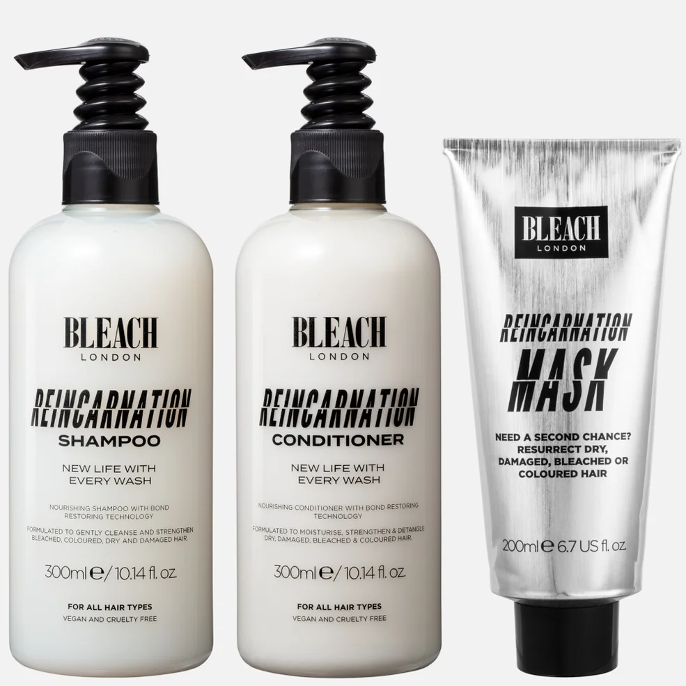 Bleach Reincarnation Shampoo and Conditioner 300ml Bundle with 200ml Reincarnation Mask Immagine 1