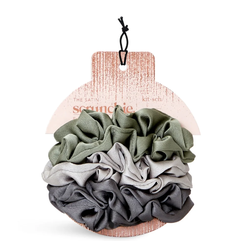 Kitsch Holiday Satin Scrunchies - Winter Sage Immagine 1