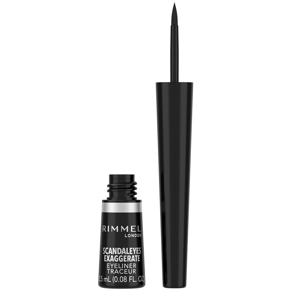 Rimmel London Exaggerate Liquid Eyeliner – 01 – Black, 2,5 ml Immagine 1