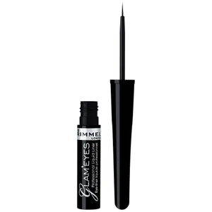 Rimmel London Glameyes Professional Liquid Eyeliner – 01 – Black Glamour, 4 ml - undefined undefined