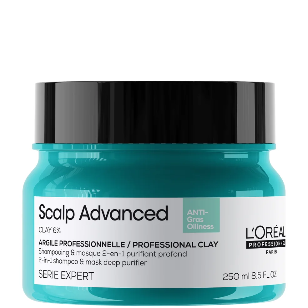L'Oréal Professionnel Serié Expert Scalp Advanced Anti-Oiliness 2-in-1 Deep Purifier Clay Hair Mask 250ml Immagine 1