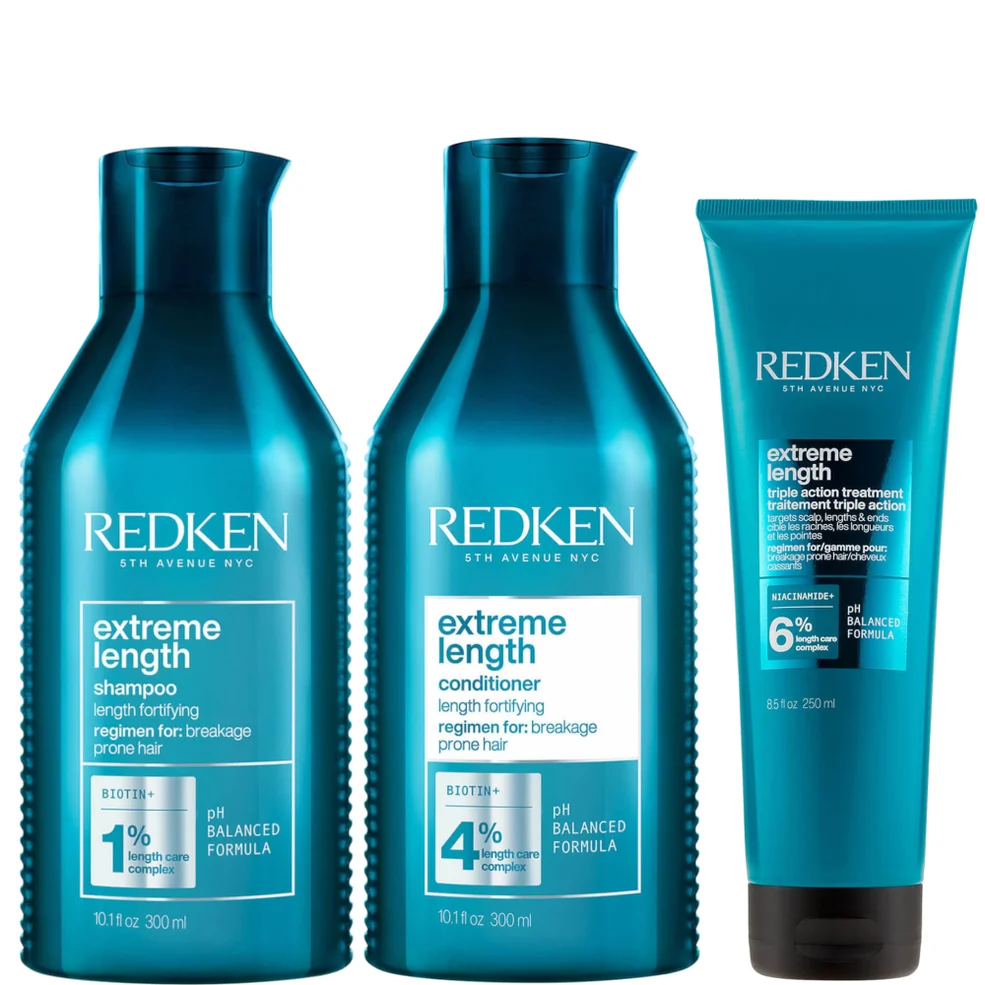 Redken Extreme Length Shampoo, Conditioner and Triple Action Treatment Mask Trio Bundle Immagine 1
