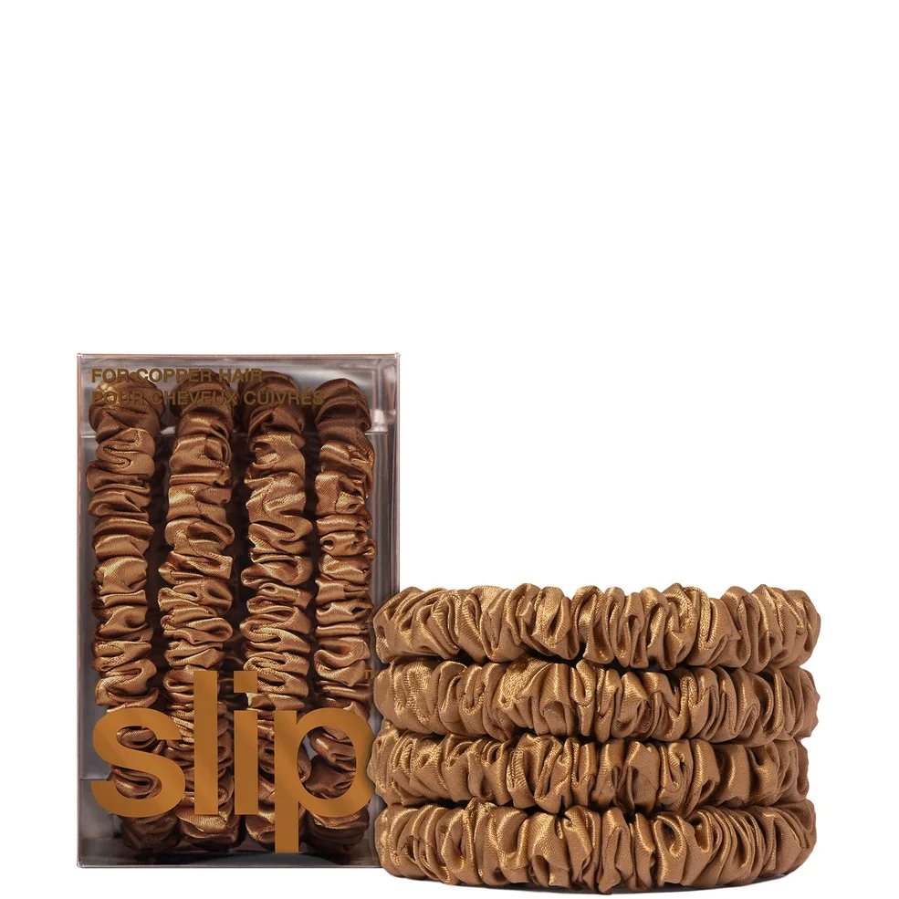Slip Pure Silk Skinny Scrunchies - Copper Immagine 1