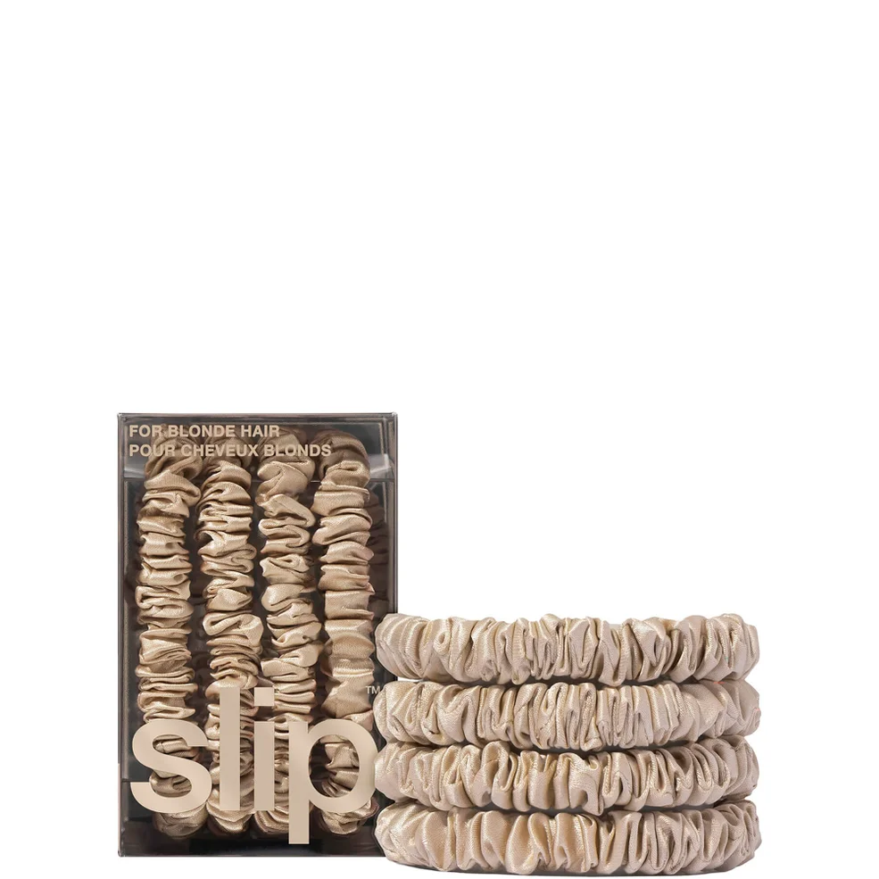 Slip Pure Silk Skinny Scrunchies - Blonde Immagine 1