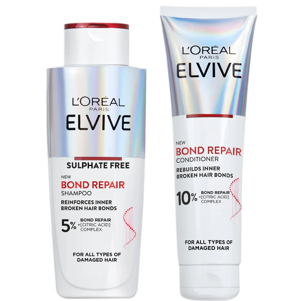 L’Oréal Paris Elvive Bond Repair Shampoo and Conditioner Bundle For Damaged Hair Immagine 1