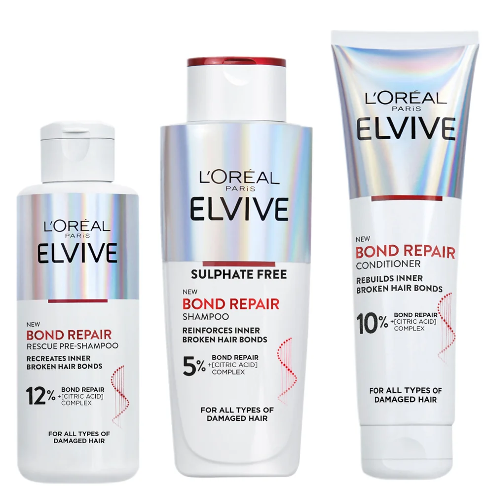 L’Oréal Paris Elvive Bond Repair 3 Step Routine Bundle For Damaged Hair Immagine 1