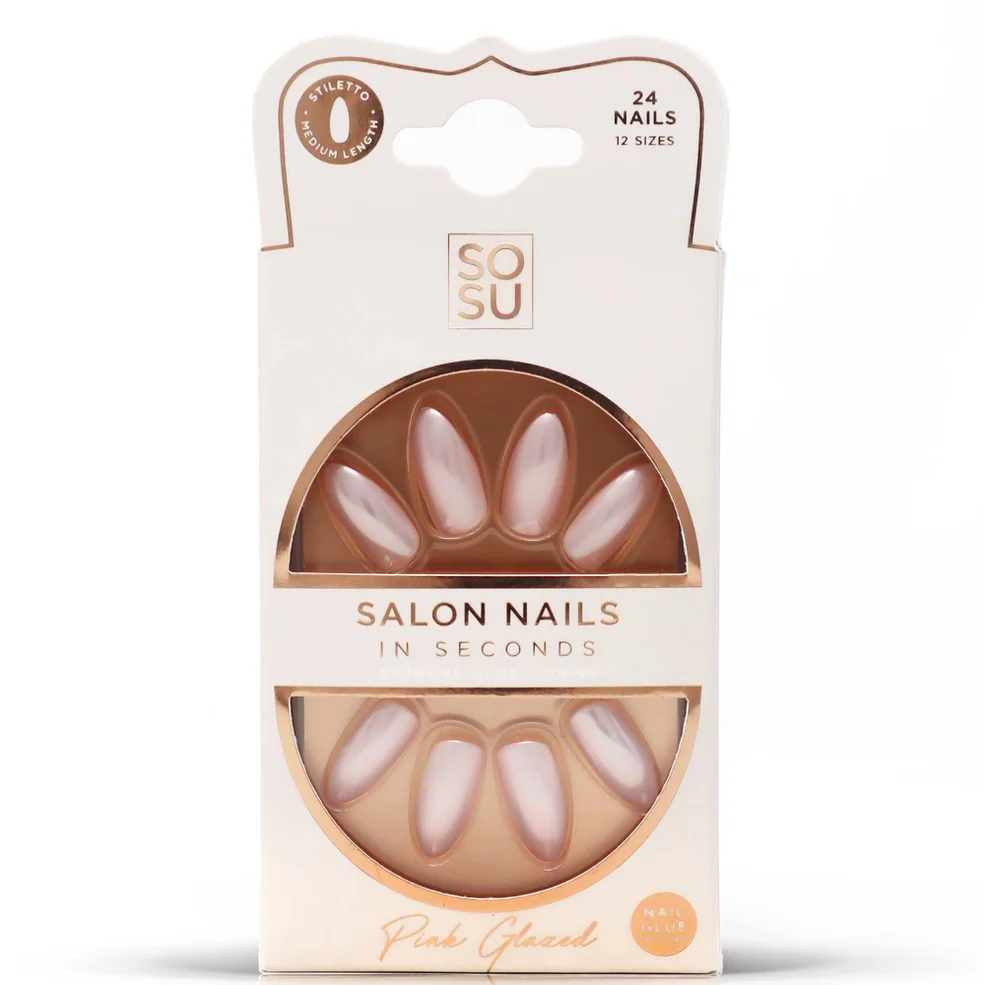 SOSU Cosmetics Glazed False Nails - Pink Immagine 1