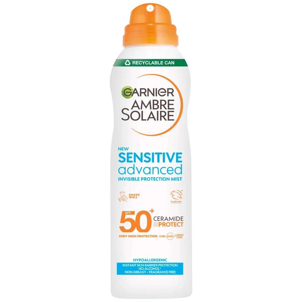 Garnier Ambre Solaire SPF 50+ Sensitive Advanced Dry Mist Sun Spray 150ml Immagine 1