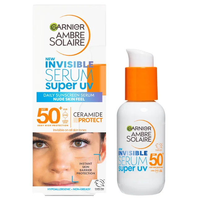Garnier Ambre Solaire Super UV Siero Viso Invisibile SPF 50+ 30 ml