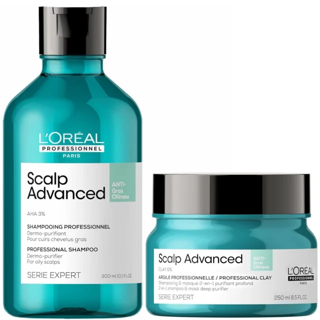 L'Oréal Professionnel Serié Expert Scalp Advanced Anti-Oiliness Hair Shampoo and Mask Duo