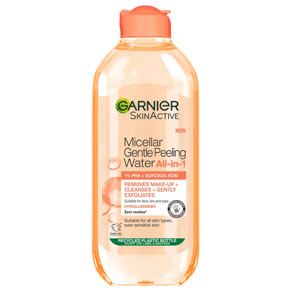 Garnier Acqua Micellare Effetto Peeling con 1% PHA e Acido Glicolico 400 ml Immagine 1