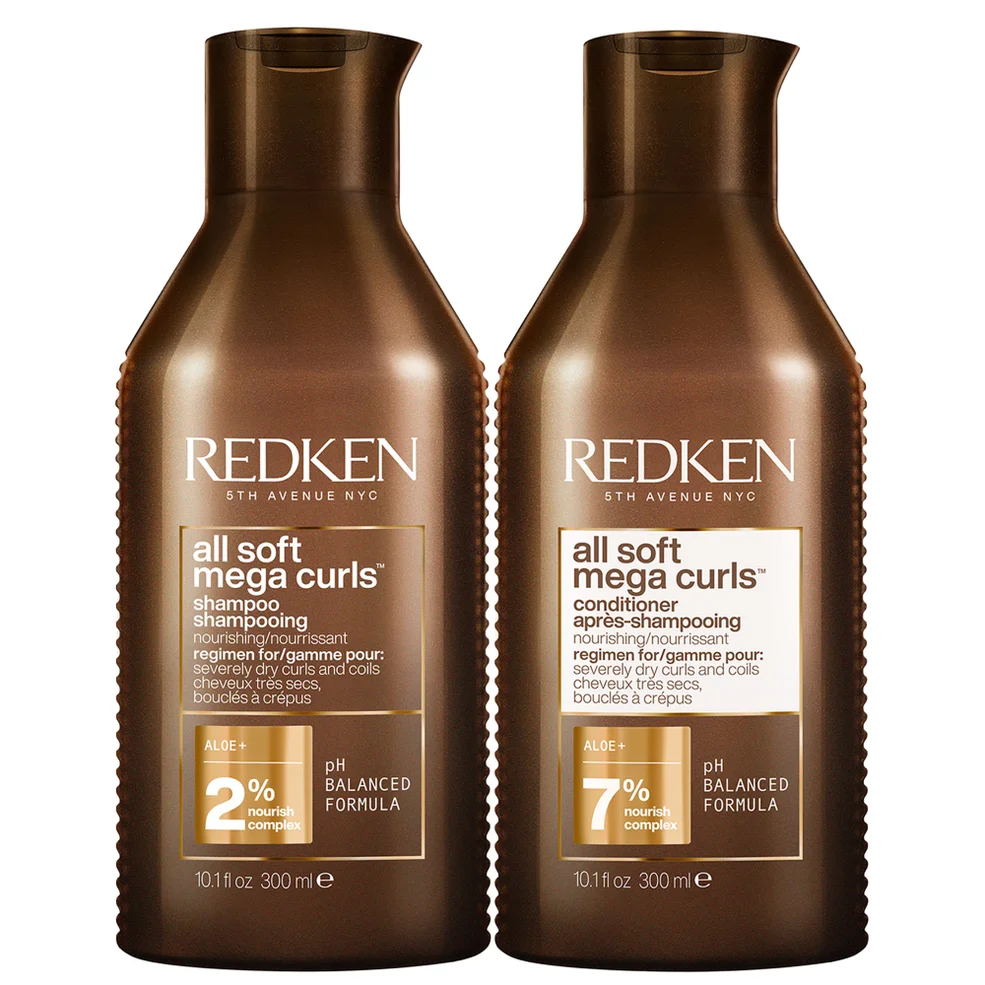 Redken All Soft Mega Curl Hydrating and Nourishing Shampoo and Conditioner Bundle for Curly and Coily Hair Immagine 1