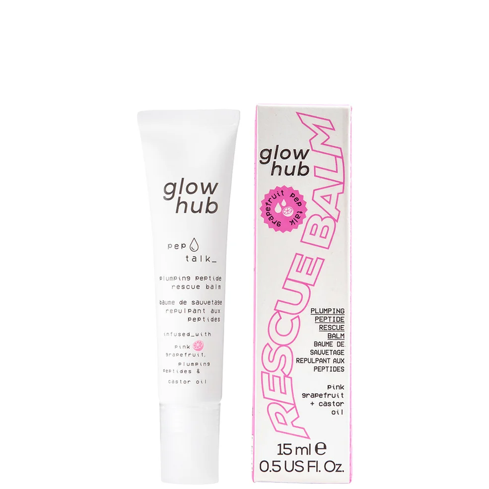 Glow Hub Pep Talk Lip Plumping Peptide Rescue Balm - Grapefruit 15ml Immagine 1